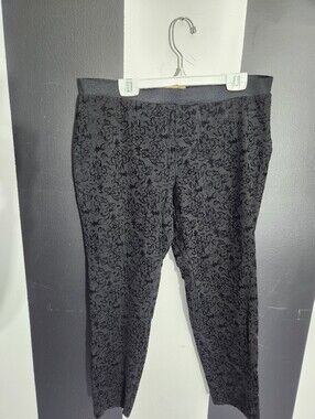 Democracy Black Velvet Burnout Skinny Pants
